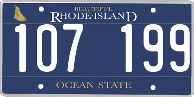RI license plate 107199