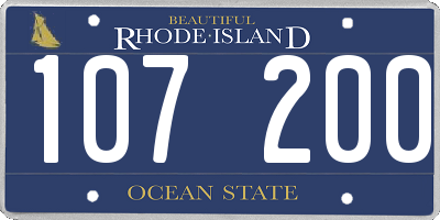 RI license plate 107200