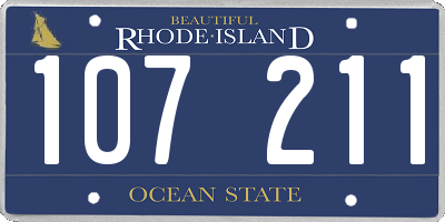 RI license plate 107211