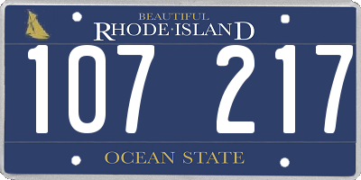 RI license plate 107217