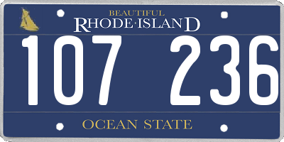 RI license plate 107236
