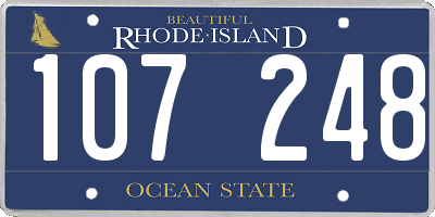 RI license plate 107248
