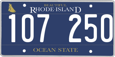 RI license plate 107250