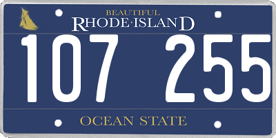 RI license plate 107255