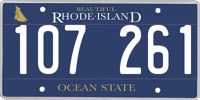 RI license plate 107261