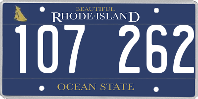 RI license plate 107262