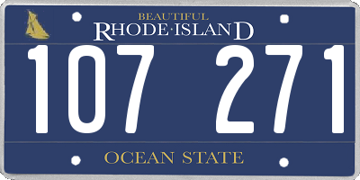 RI license plate 107271