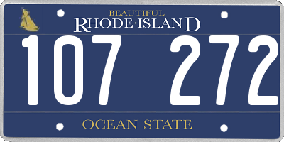 RI license plate 107272