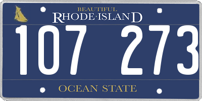 RI license plate 107273