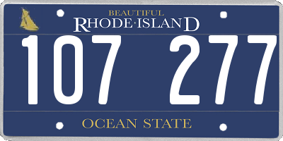 RI license plate 107277
