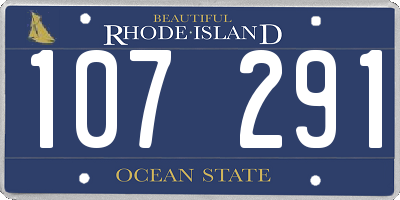RI license plate 107291
