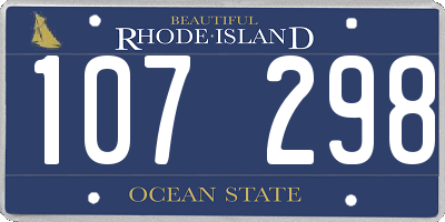 RI license plate 107298