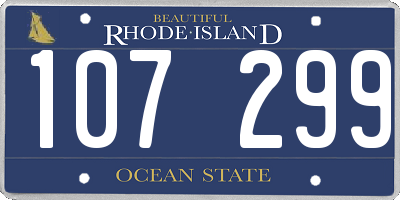 RI license plate 107299