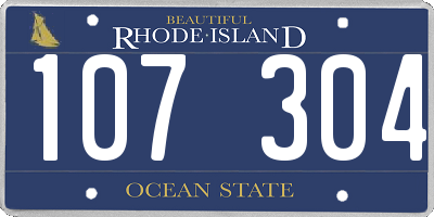 RI license plate 107304