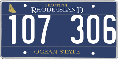 RI license plate 107306