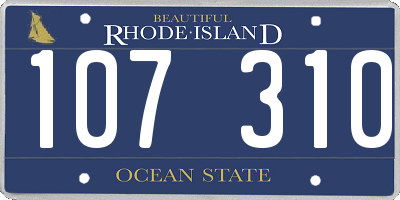 RI license plate 107310