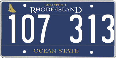 RI license plate 107313