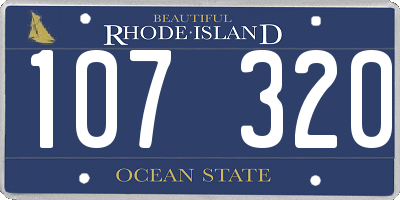 RI license plate 107320