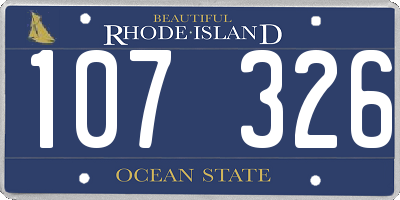 RI license plate 107326