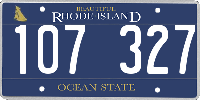 RI license plate 107327