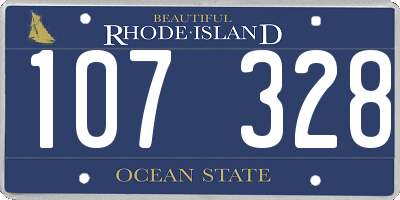 RI license plate 107328