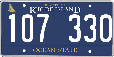 RI license plate 107330