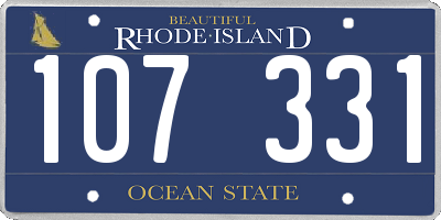 RI license plate 107331