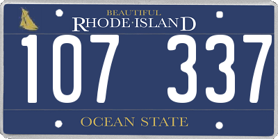 RI license plate 107337