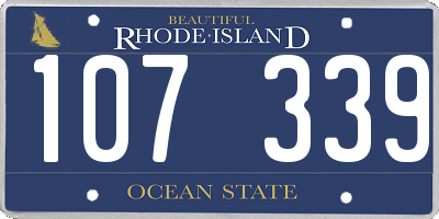 RI license plate 107339