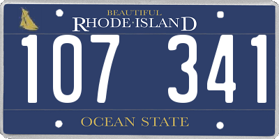 RI license plate 107341