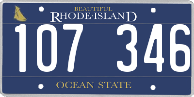 RI license plate 107346