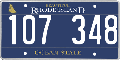 RI license plate 107348