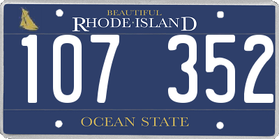RI license plate 107352