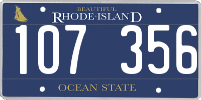 RI license plate 107356