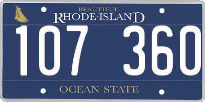RI license plate 107360