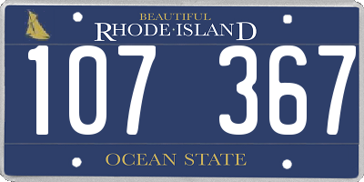 RI license plate 107367