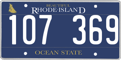 RI license plate 107369