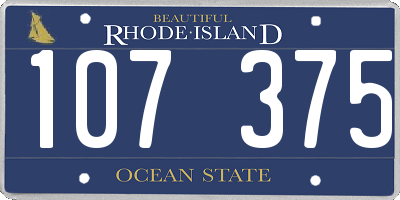 RI license plate 107375