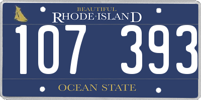 RI license plate 107393