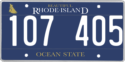 RI license plate 107405