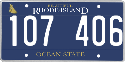 RI license plate 107406