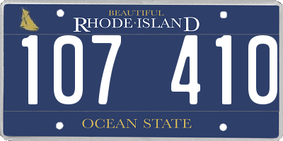 RI license plate 107410