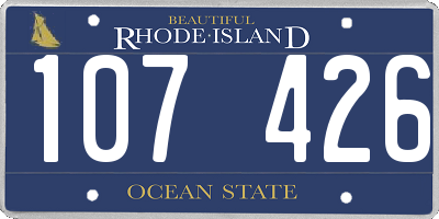 RI license plate 107426