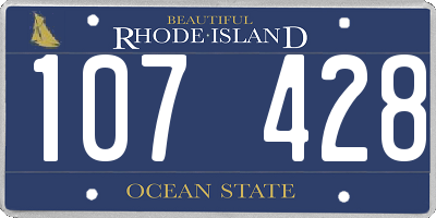 RI license plate 107428