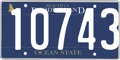 RI license plate 10743