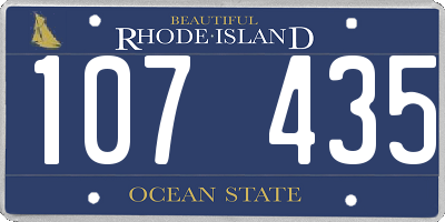 RI license plate 107435