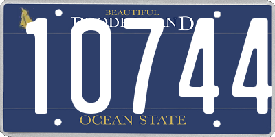 RI license plate 10744