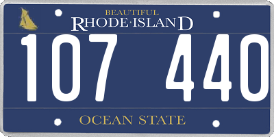 RI license plate 107440