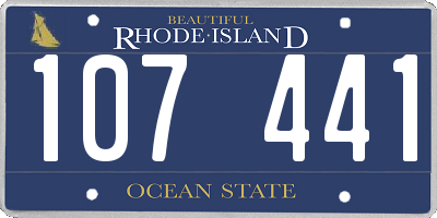 RI license plate 107441