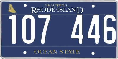 RI license plate 107446